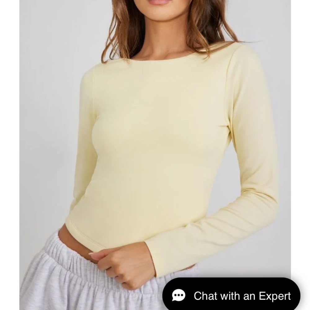 Open back long sleeve